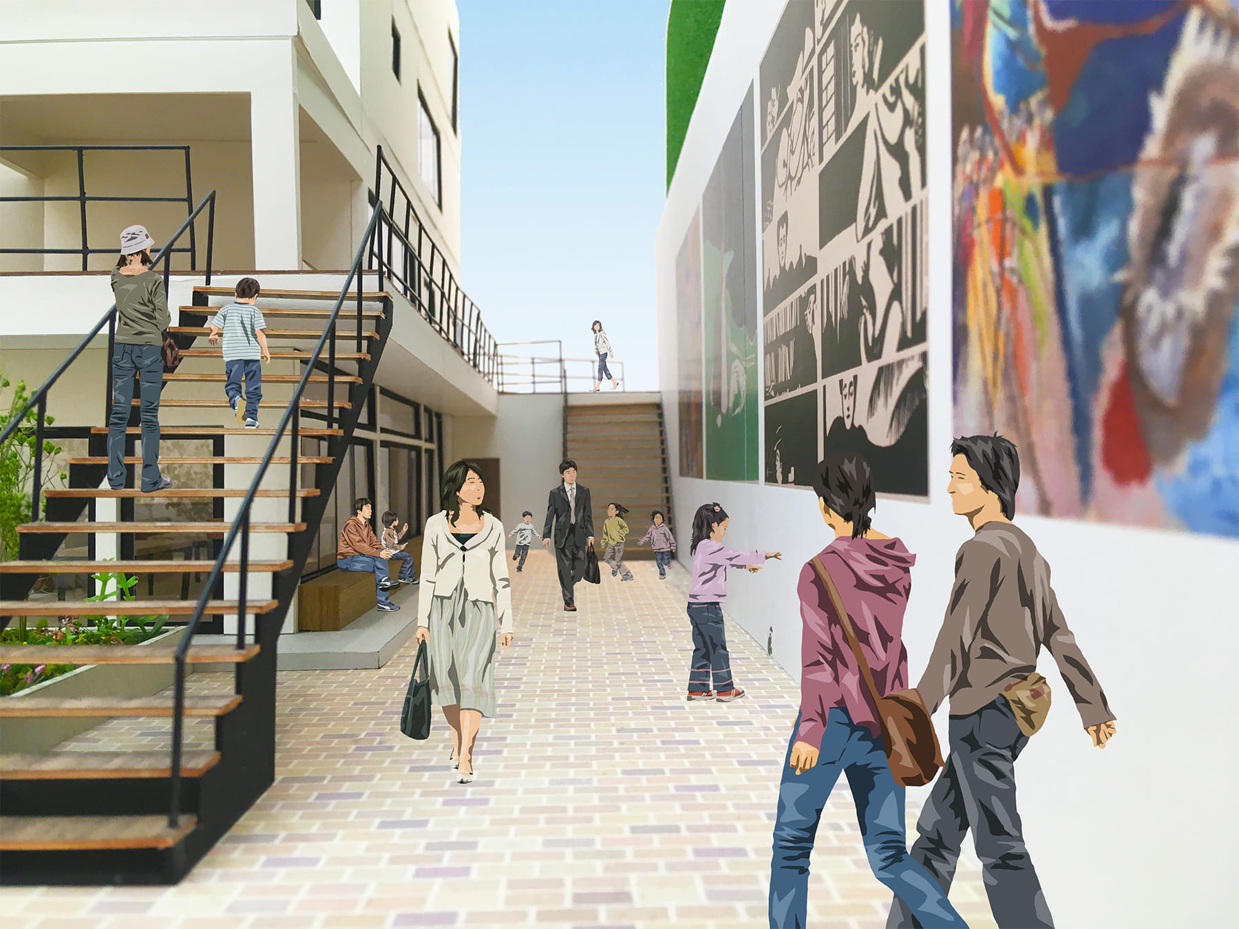 ギャラリストの住まい
〜地域に開かれたアートウォール と住宅のコンプレックス - 3