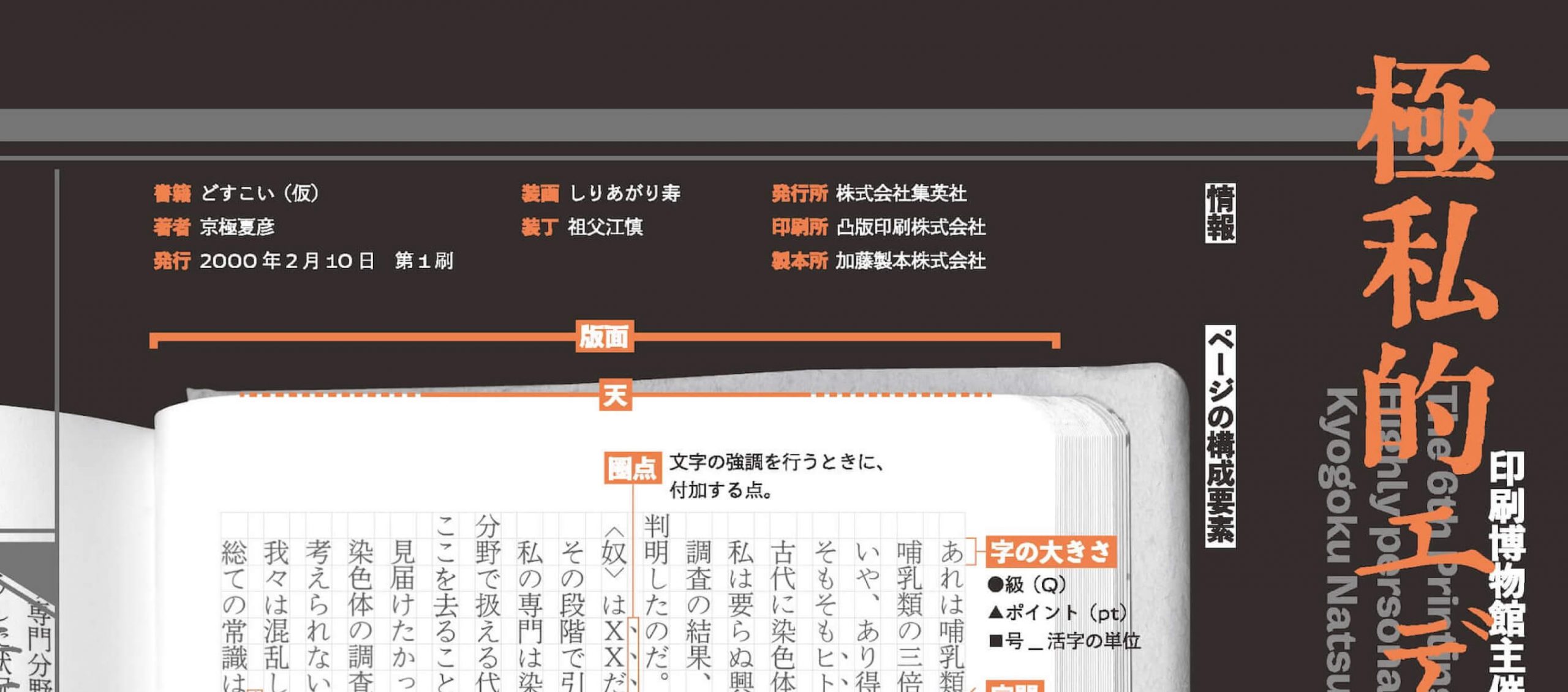 第6回印刷文化学会議 『極私的エディトリアルデザイン考』 / 専門学校