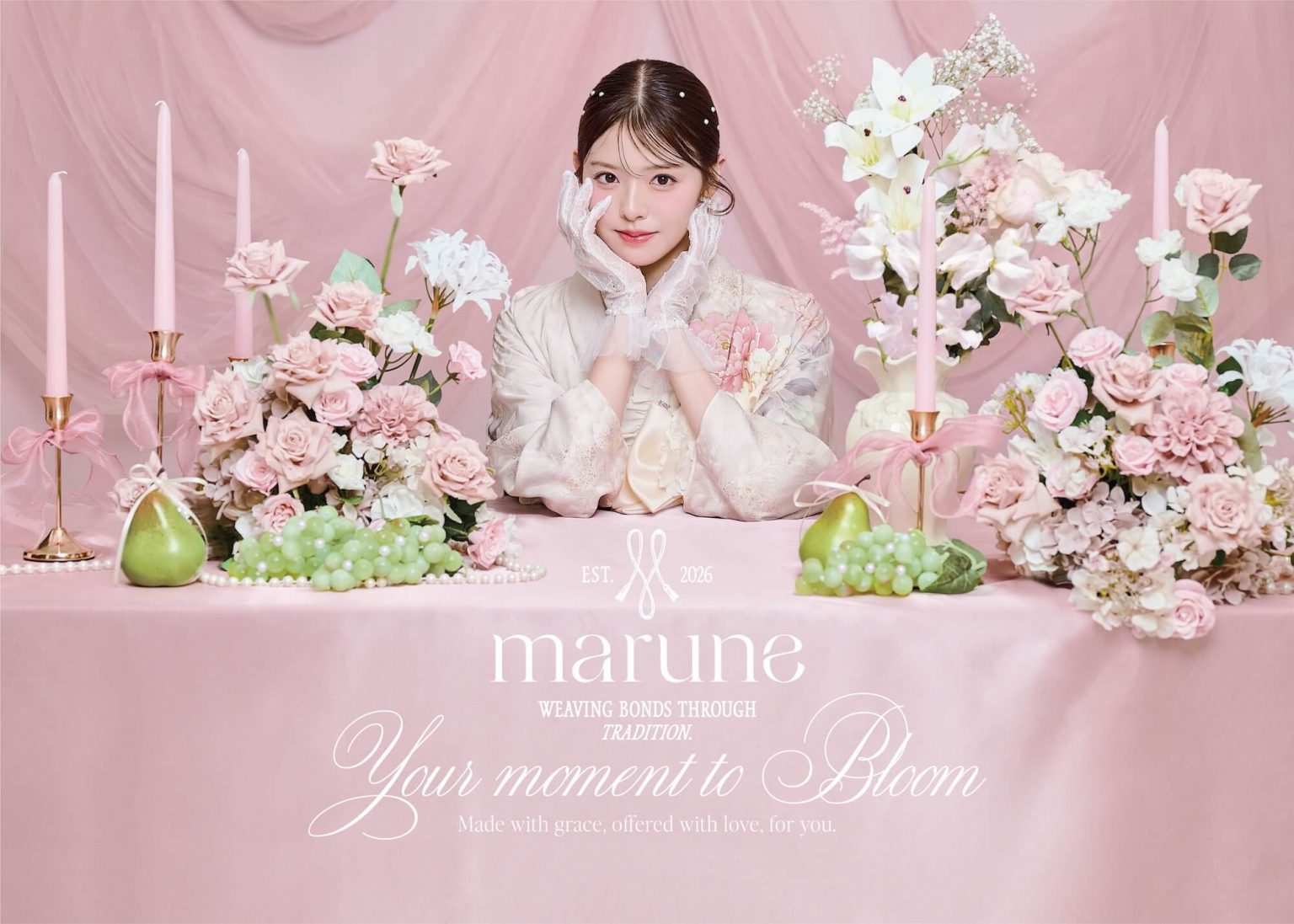 Marune 振袖ブランド「marune」のブランドクリエイティブ全体を担当 / 専門学校桑沢デザイン研究所